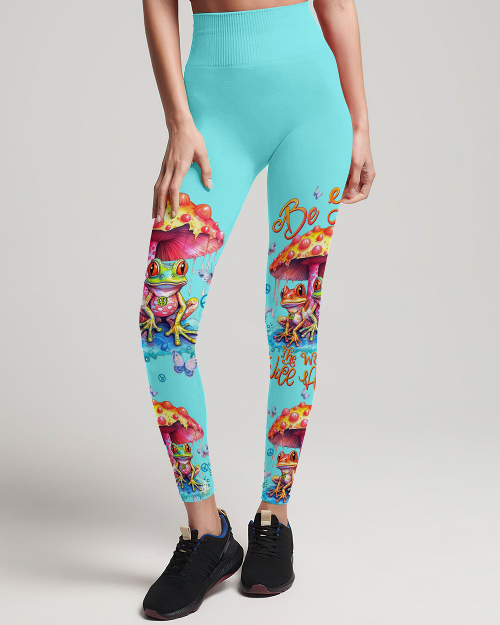 BE YOU THE WORLD WILL ADJUST FROG MUSHROOM ALL OVER PRINT - TLTW1109233