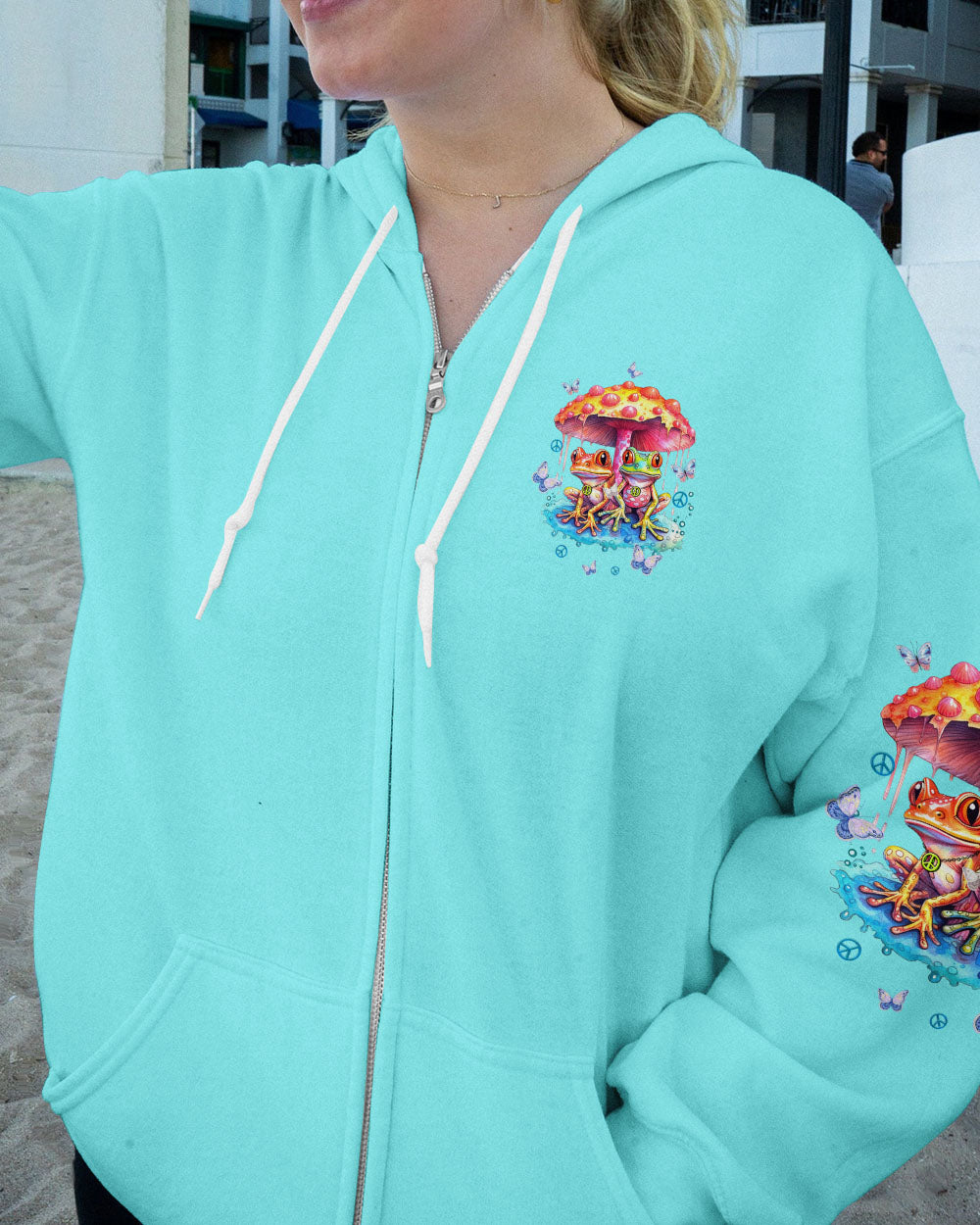 BE YOU THE WORLD WILL ADJUST FROG MUSHROOM ALL OVER PRINT - TLTW1109233