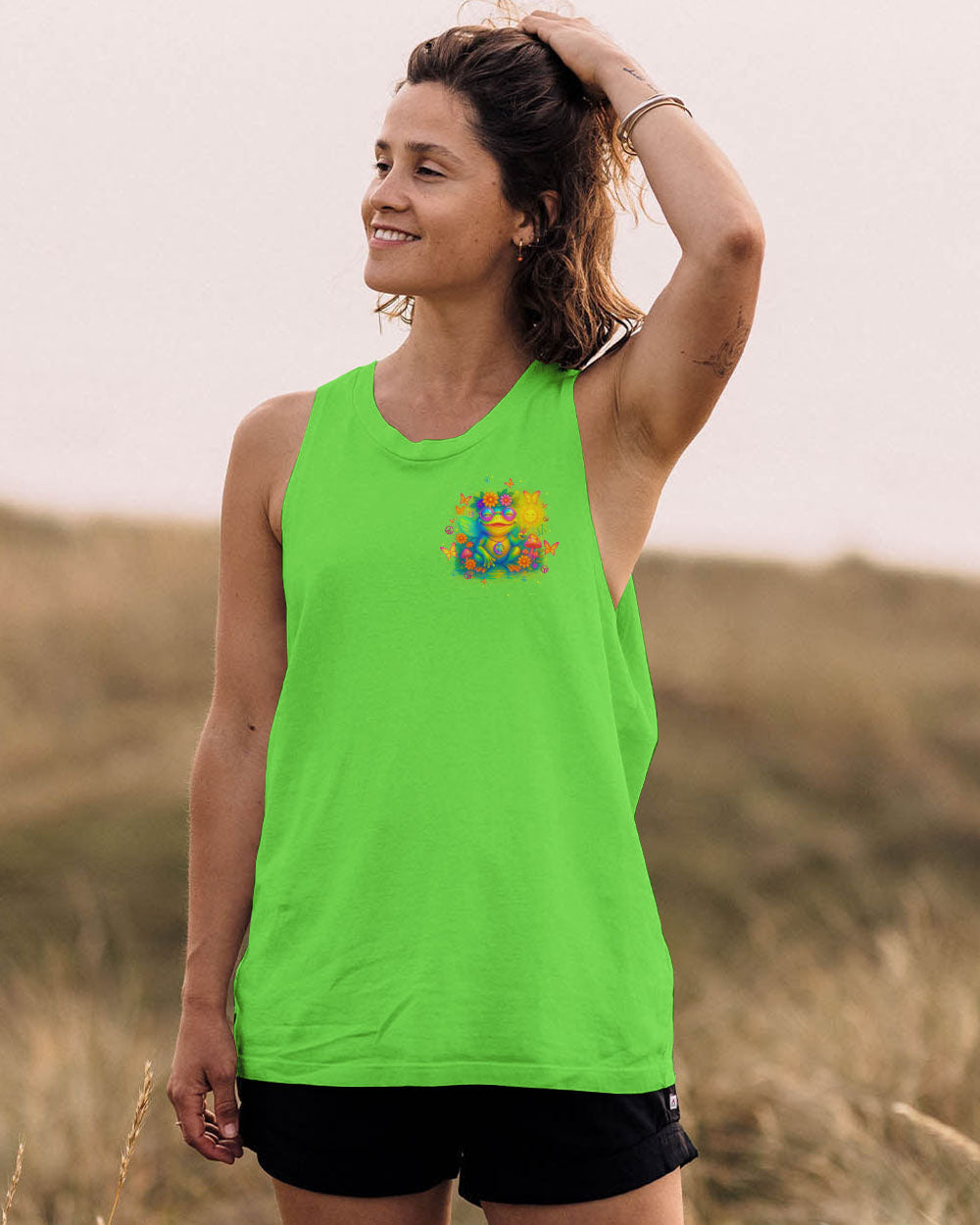 BE YOU THE WORLD WILL ADJUST FROG ALL OVER PRINT  - TLTW1204254