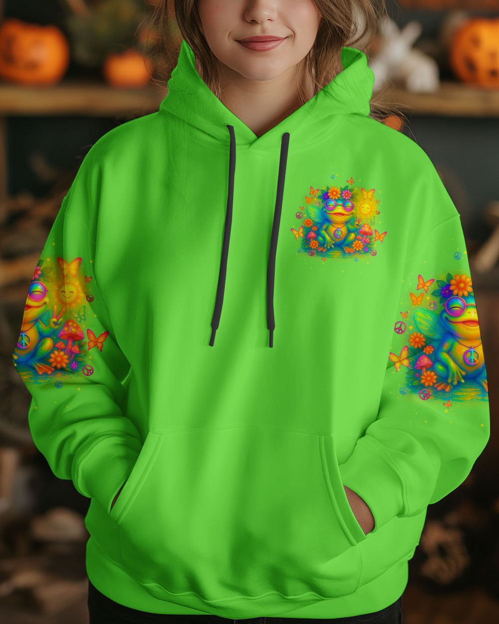 BE YOU THE WORLD WILL ADJUST FROG ALL OVER PRINT  - TLTW1204254