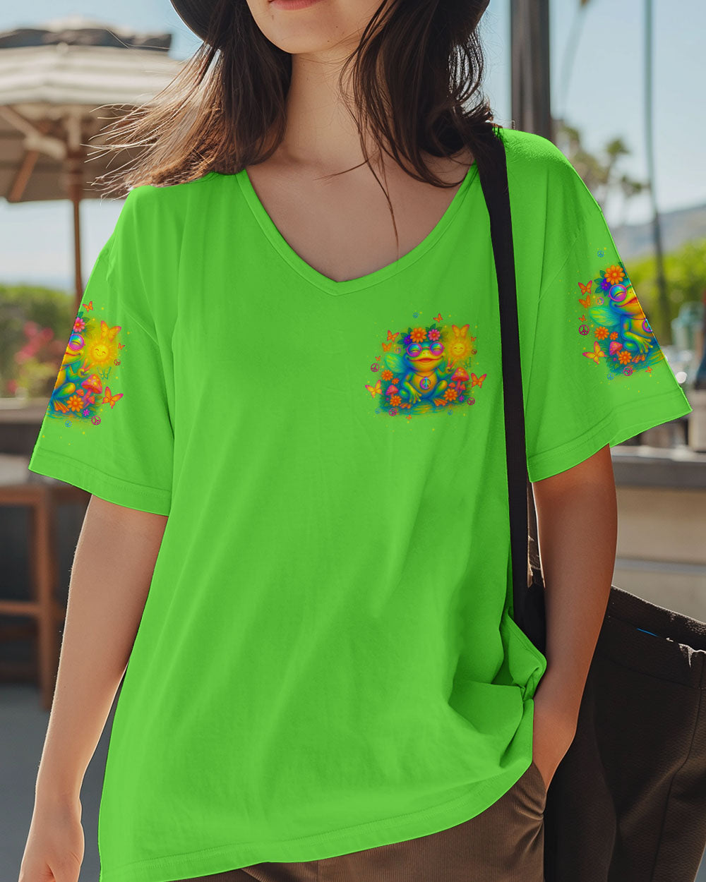 BE YOU THE WORLD WILL ADJUST FROG ALL OVER PRINT  - TLTW1204254