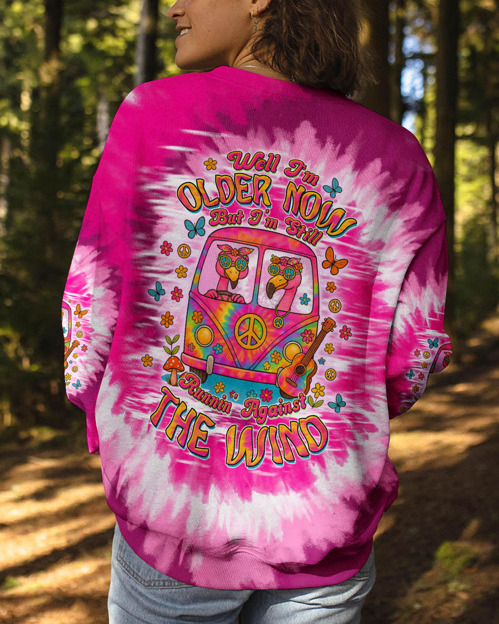 RUNNING AGAINST THE WIND FLAMINGO BUS TIE DYE  ALL OVER PRINT - TLTW1205251