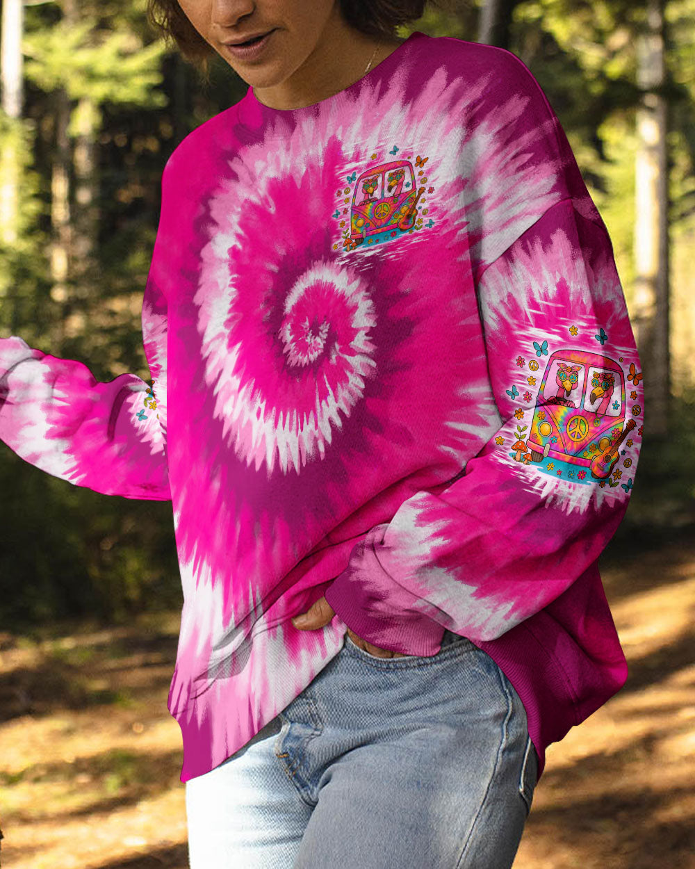 RUNNING AGAINST THE WIND FLAMINGO BUS TIE DYE  ALL OVER PRINT - TLTW1205251