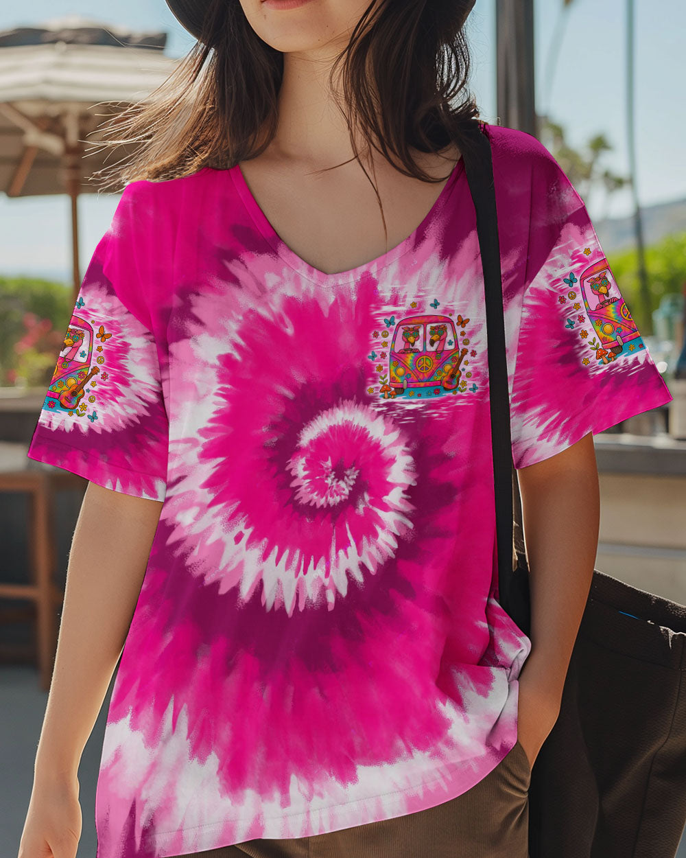 RUNNING AGAINST THE WIND FLAMINGO BUS TIE DYE  ALL OVER PRINT - TLTW1205251
