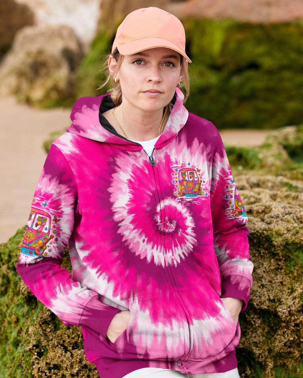 RUNNING AGAINST THE WIND FLAMINGO BUS TIE DYE  ALL OVER PRINT - TLTW1205251