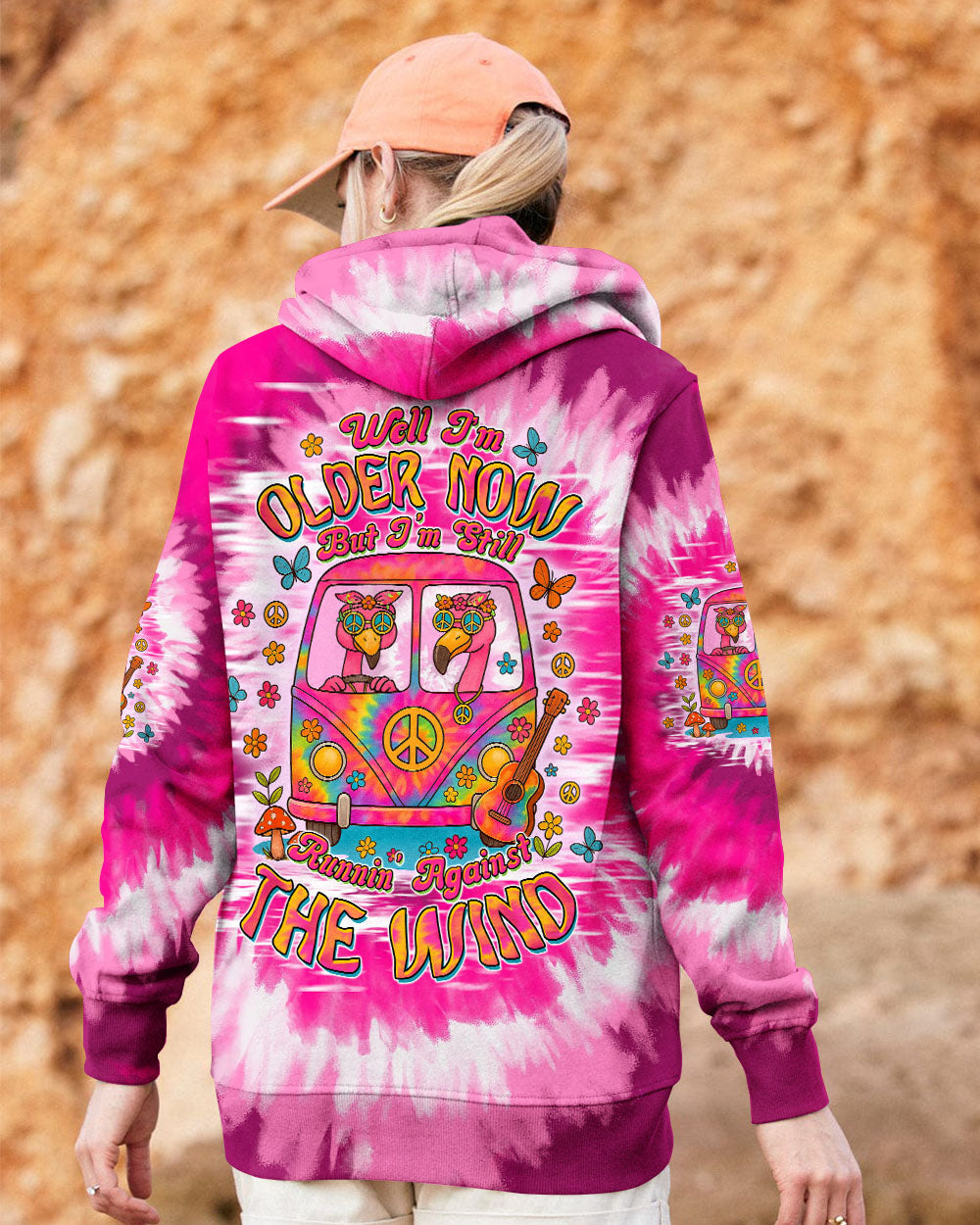 RUNNING AGAINST THE WIND FLAMINGO BUS TIE DYE  ALL OVER PRINT - TLTW1205251