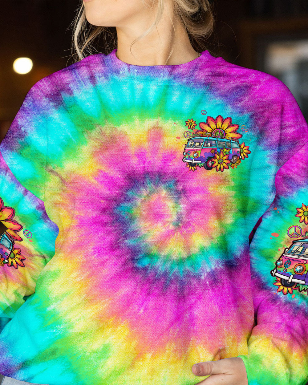 IMAGINE ALL THE PEOPLE LIVING LIFE IN PEACE TIE DYE ALL OVER PRINT - TLTW1206231