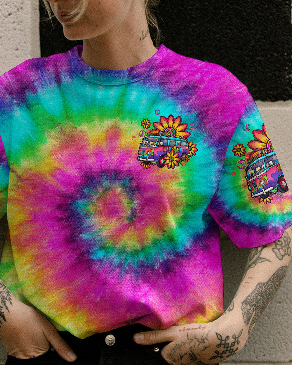 IMAGINE ALL THE PEOPLE LIVING LIFE IN PEACE TIE DYE ALL OVER PRINT - TLTW1206231