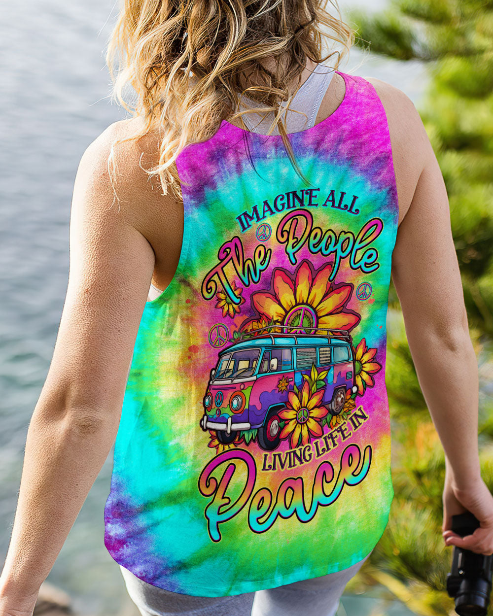 IMAGINE ALL THE PEOPLE LIVING LIFE IN PEACE TIE DYE ALL OVER PRINT - TLTW1206231