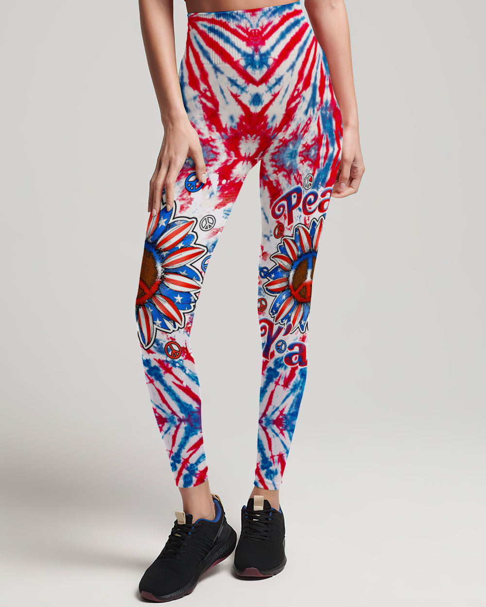 PEACE Y'ALL SUNFLOWER AMERICA TIE DYE ALL OVER PRINT - TLTW1206232