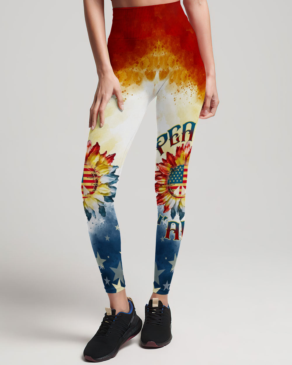 PEACE Y'ALL AMERICA SUNFLOWER ALL OVER PRINT - TLTW1207232