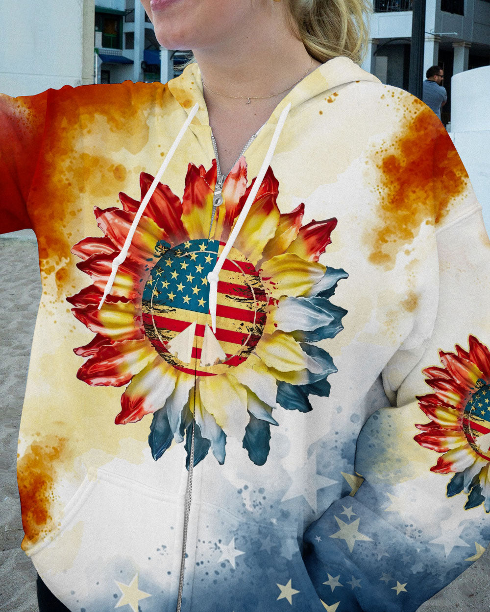PEACE Y'ALL AMERICA SUNFLOWER ALL OVER PRINT - TLTW1207232