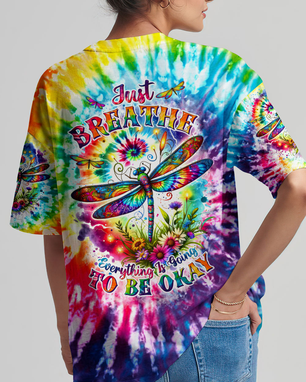 JUST BREATHE DRAGONLFY ALL OVER PRINT - TLTW1207243