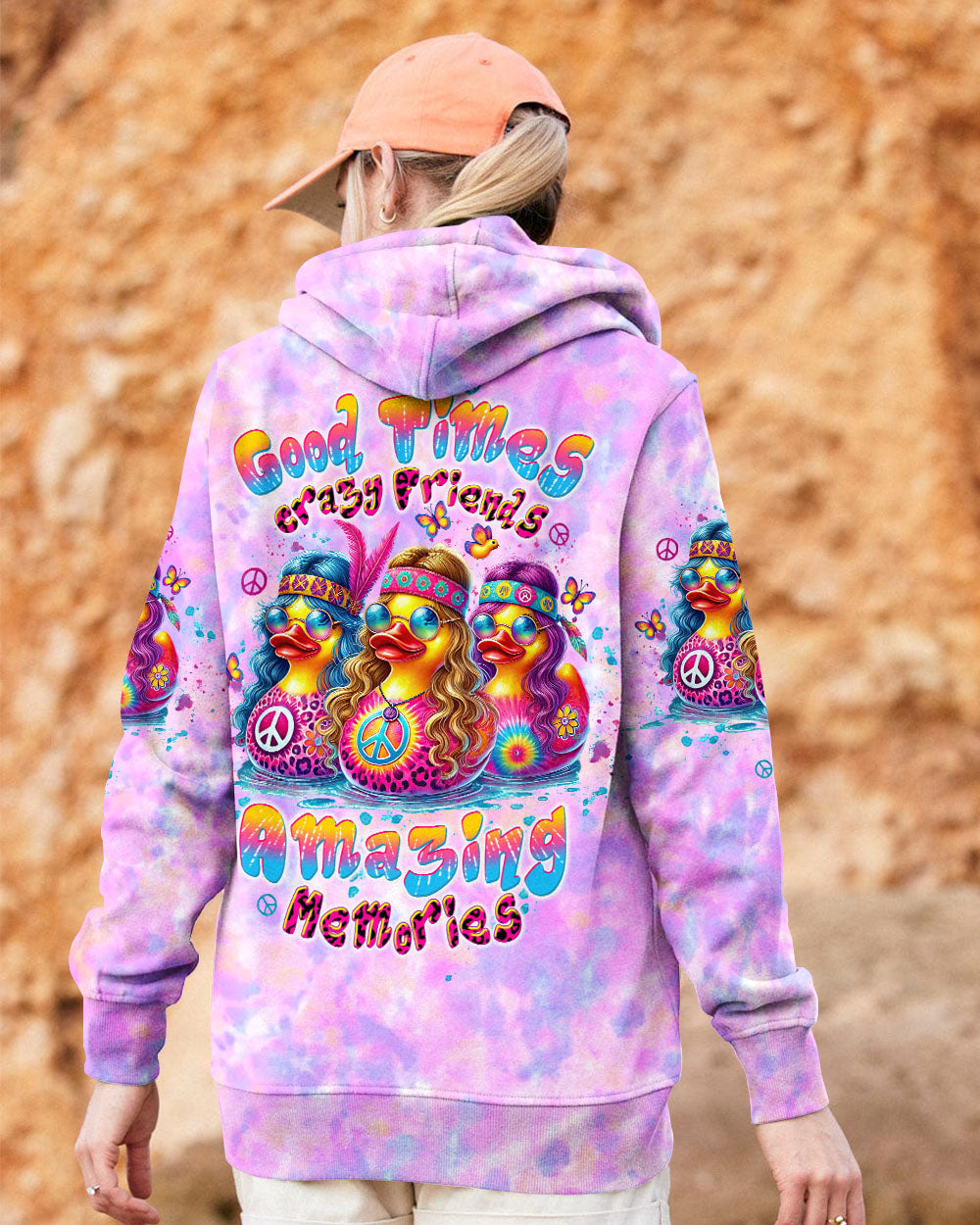 GOOD TIMES CRAZY FRIEND DUCK TIE DYE ALL OVER PRINT - TLTW1209244