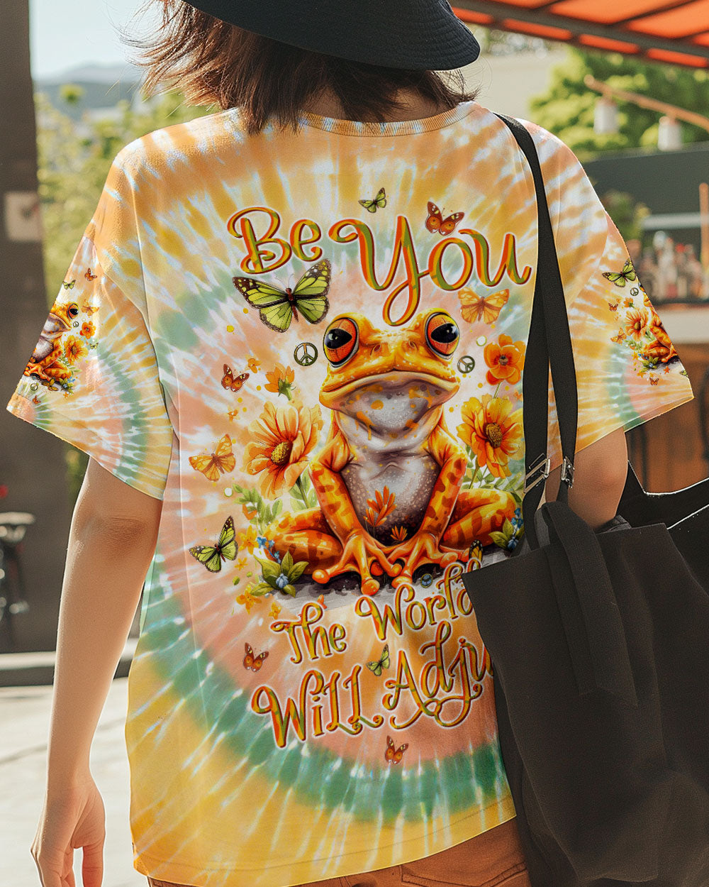 BE YOU THE WORLD WILL ADJUST FROG TIE DYE  ALL OVER PRINT  - TLTW1301254