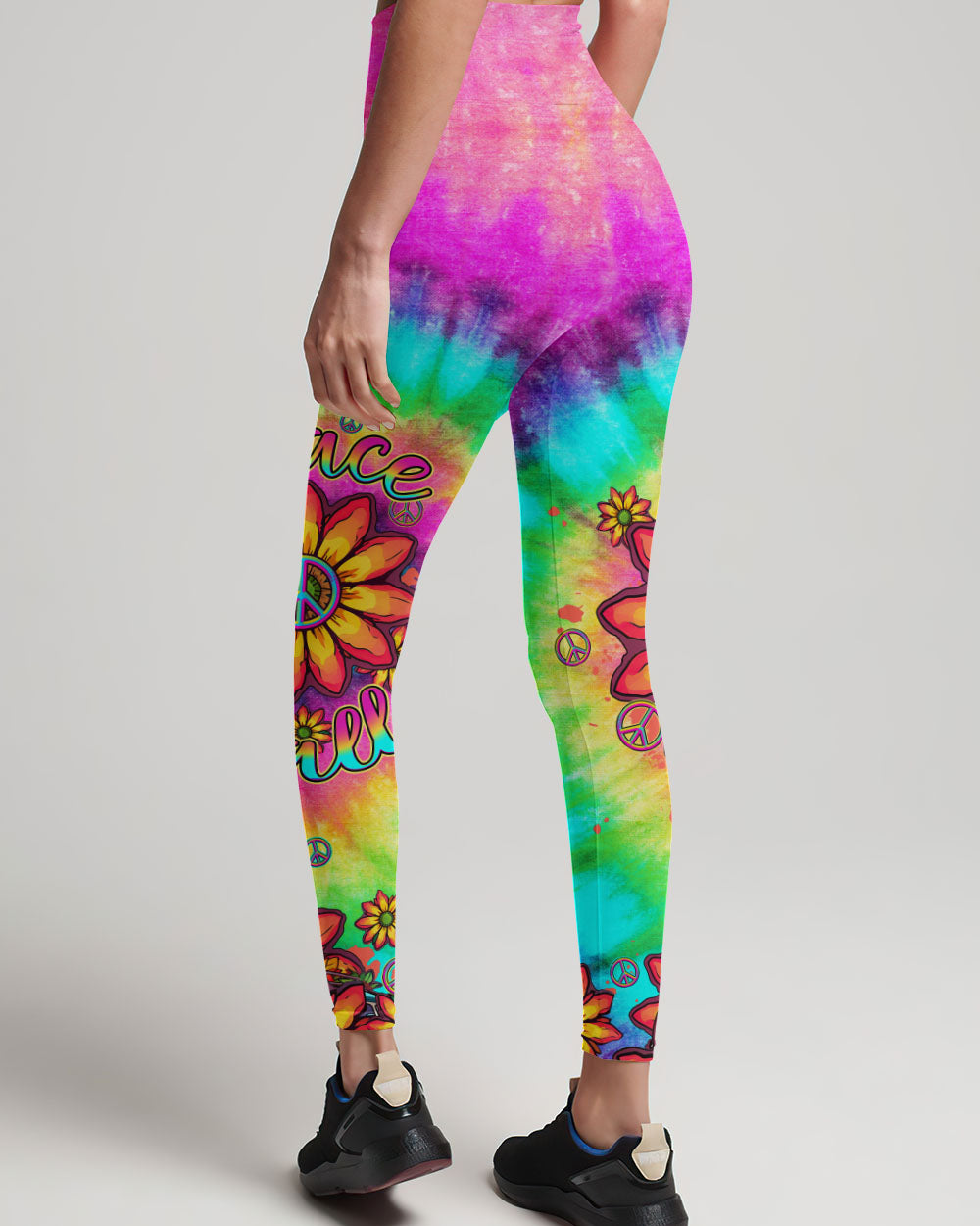 PEACE Y'ALL TIE DYE SUNFLOWER ALL OVER PRINT - TLTW1306231