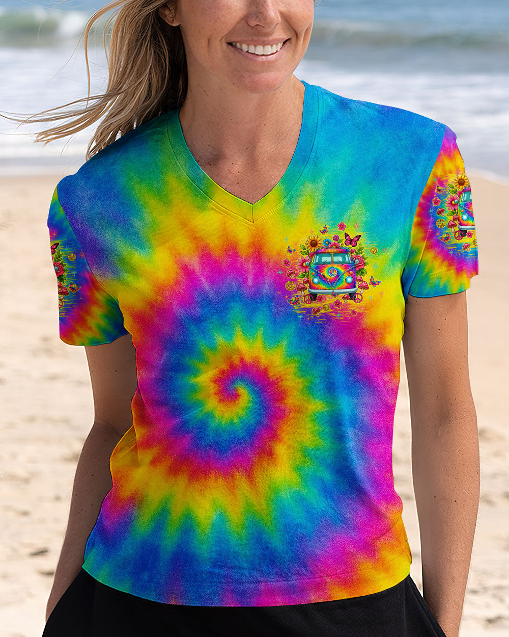 RUNNING AGAINST THE WIND BUS TIE DYE ALL OVER PRINT - TLTW1311253