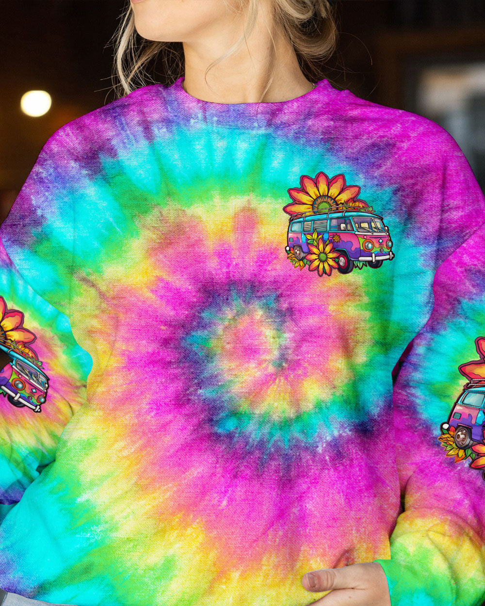 DON'T WORRY BE HIPPIE TIE DYE ALL OVER PRINT - TLTW1406235