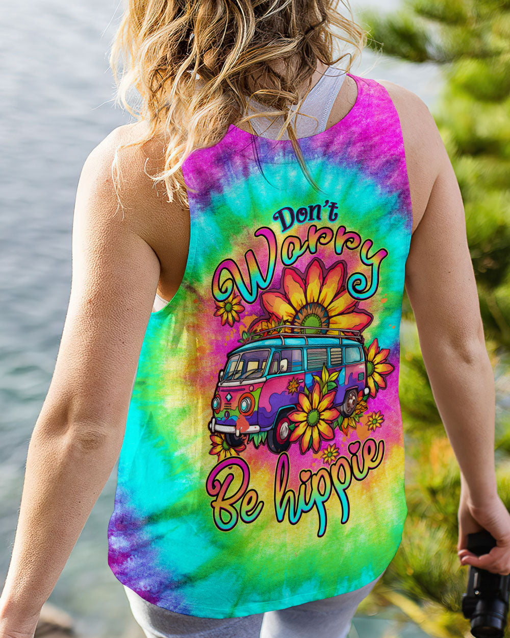 DON'T WORRY BE HIPPIE TIE DYE ALL OVER PRINT - TLTW1406235