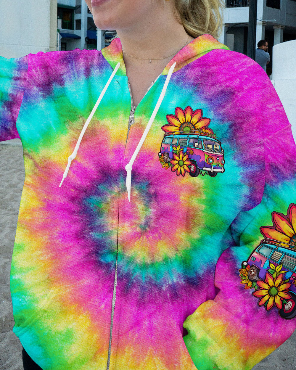 DON'T WORRY BE HIPPIE TIE DYE ALL OVER PRINT - TLTW1406235