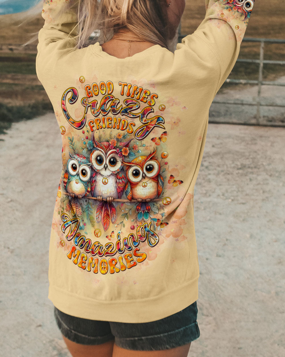 GOOD TIMES CRAZY FRIEND OWL ALL OVER PRINT - TLTW1407253