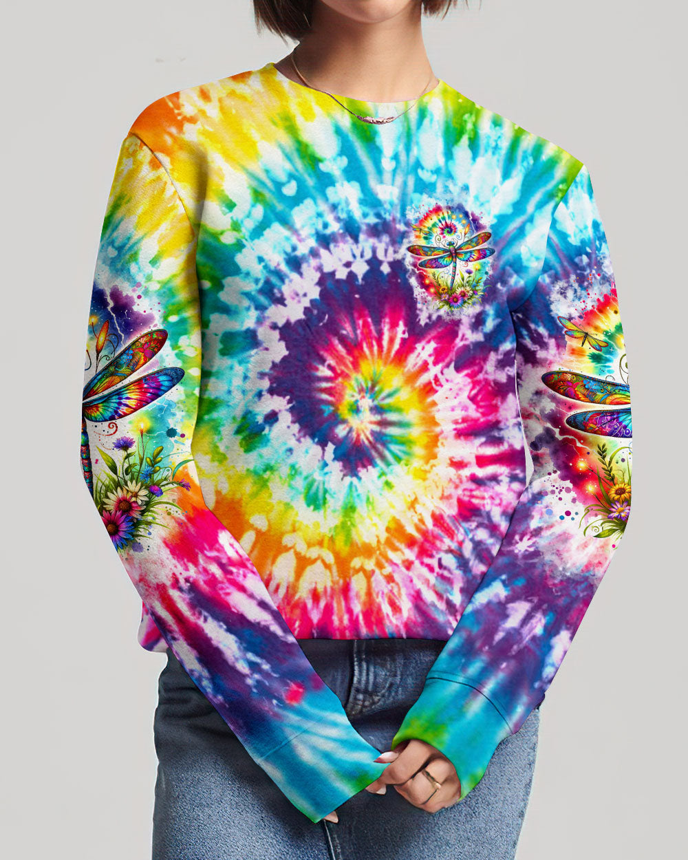 I'VE SURVIVED TOO MANY STORMS DRAGONFLY TIE DYE ALL OVER PRINT - TLTW1412233
