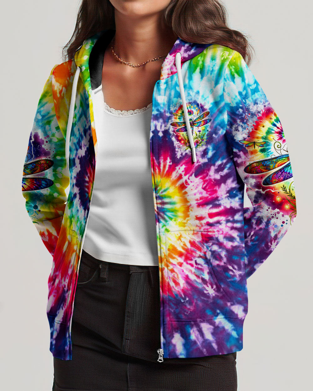 I'VE SURVIVED TOO MANY STORMS DRAGONFLY TIE DYE ALL OVER PRINT - TLTW1412233