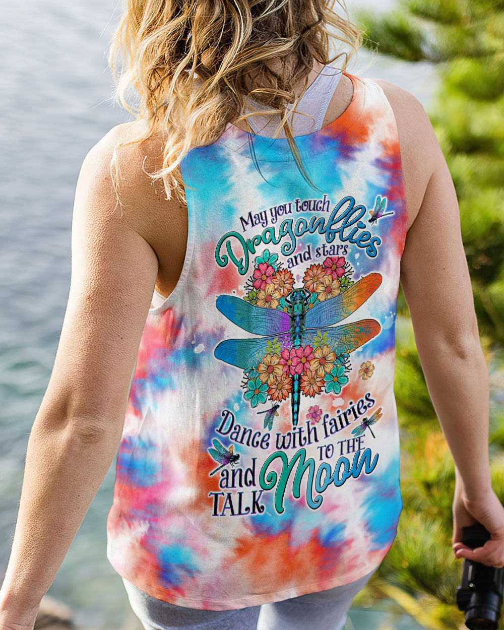MAY YOU TOUCH DRAGONFLIES AND STARS TIE DYE ALL OVER PRINT - TLTW1506234