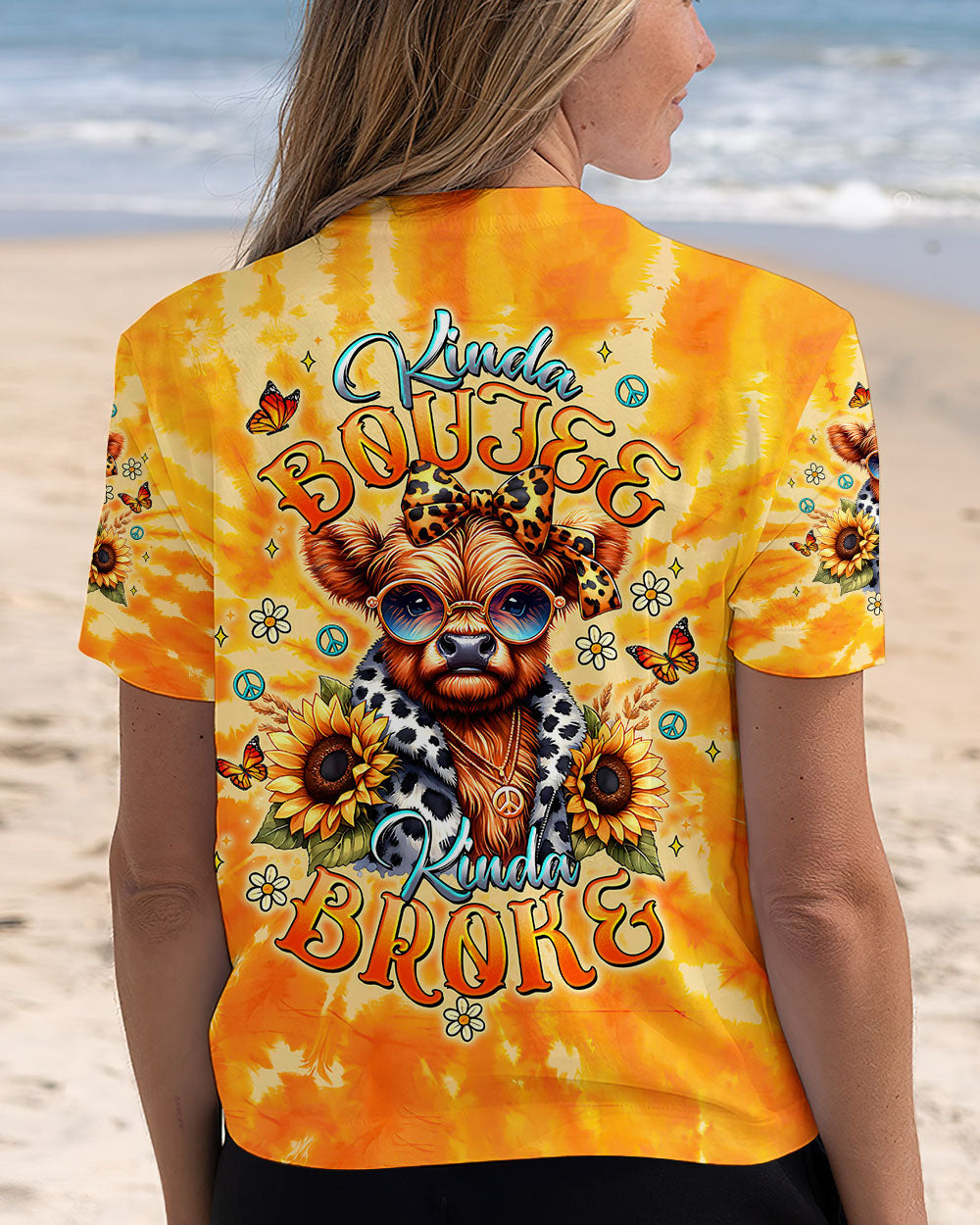 KINDA BOUJEE KINDA BROKE COW ALL OVER PRINT - TLTW1507253