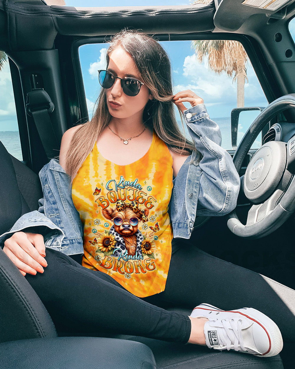 KINDA BOUJEE KINDA BROKE COW ALL OVER PRINT - TLTW1507253