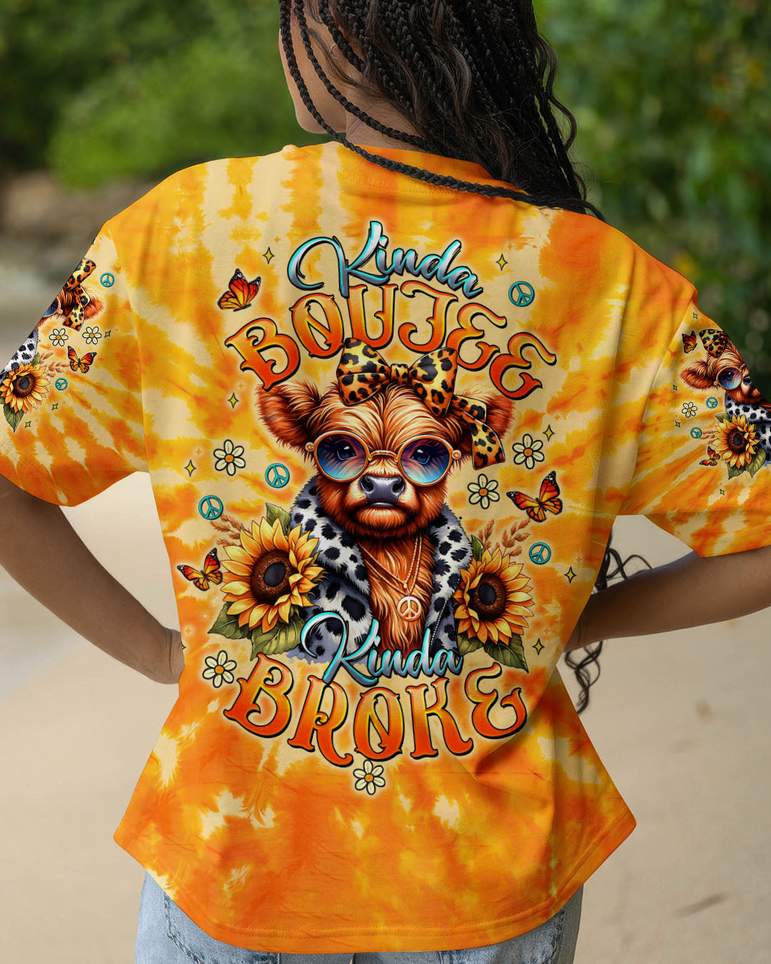 KINDA BOUJEE KINDA BROKE COW ALL OVER PRINT - TLTW1507253
