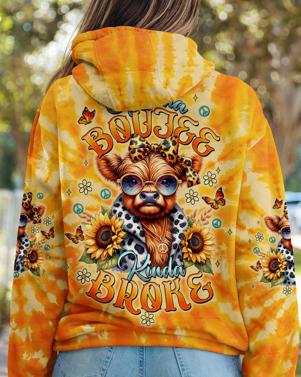 KINDA BOUJEE KINDA BROKE COW ALL OVER PRINT - TLTW1507253