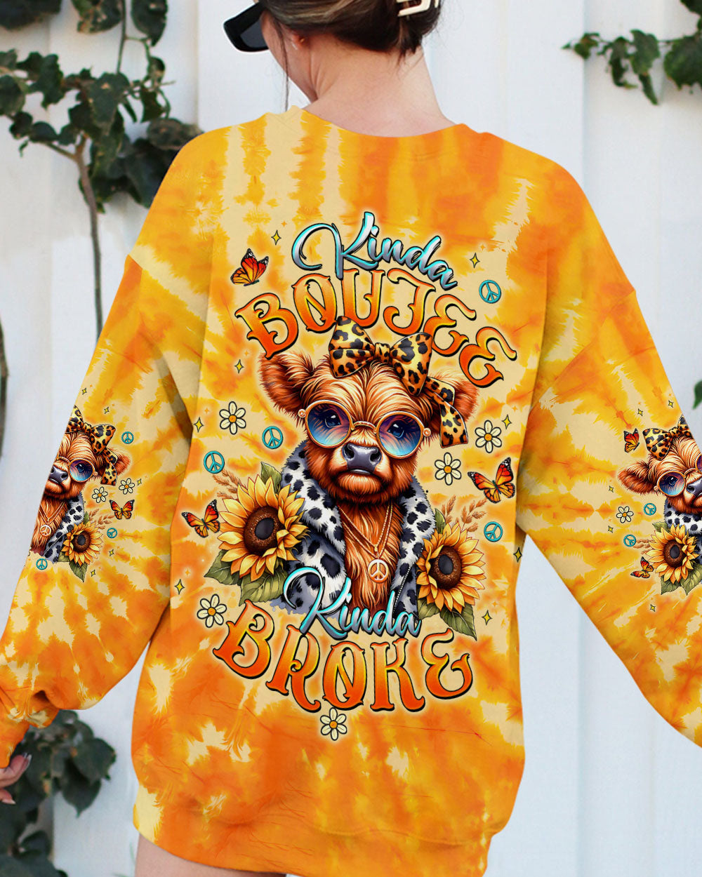 KINDA BOUJEE KINDA BROKE COW ALL OVER PRINT - TLTW1507253