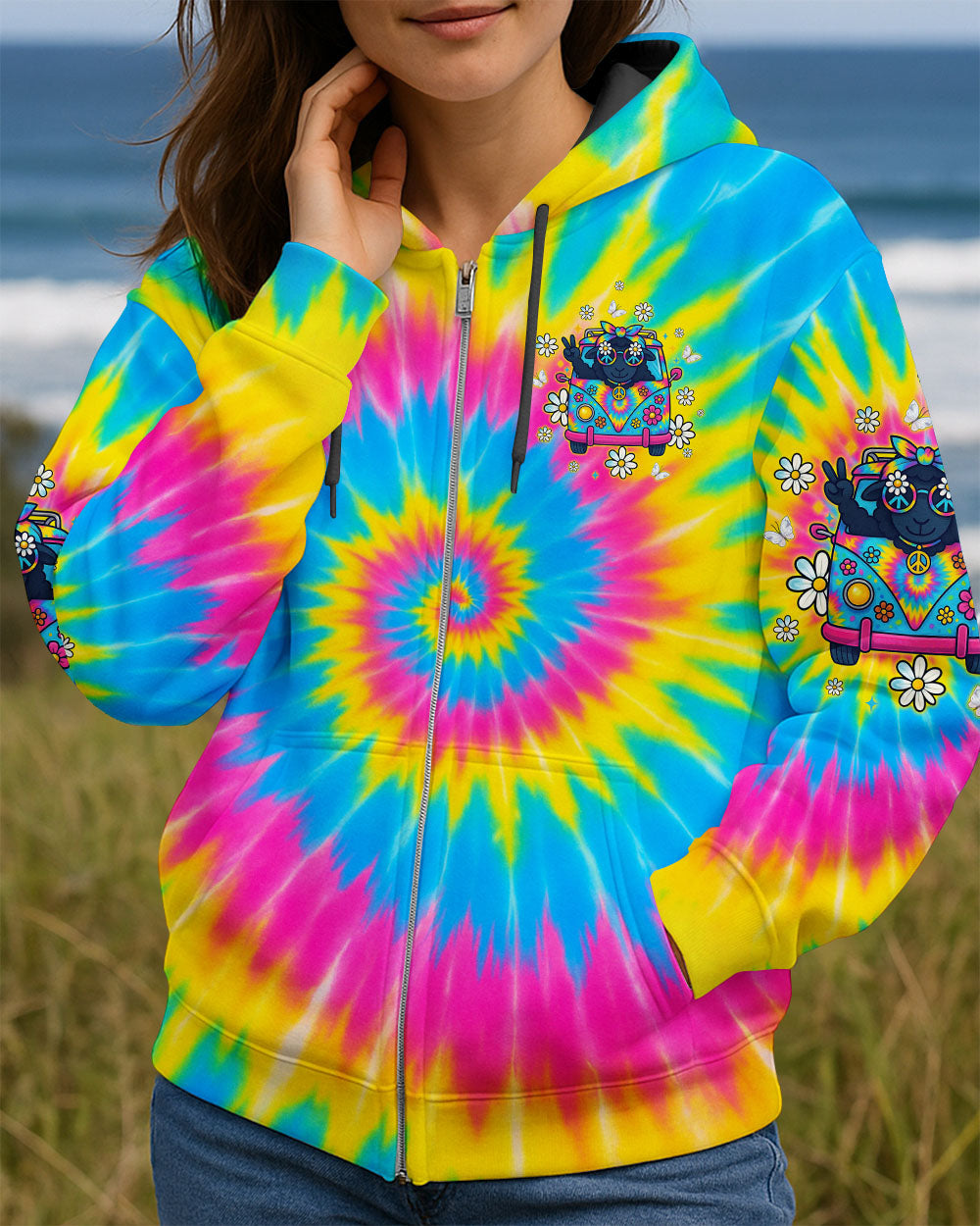 I'M NOT THE BLACK SHEEP TIE DYE BUS ALL OVER PRINT  - TLTW1509253