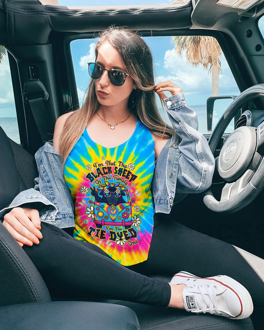 I'M NOT THE BLACK SHEEP TIE DYE BUS ALL OVER PRINT  - TLTW1509253
