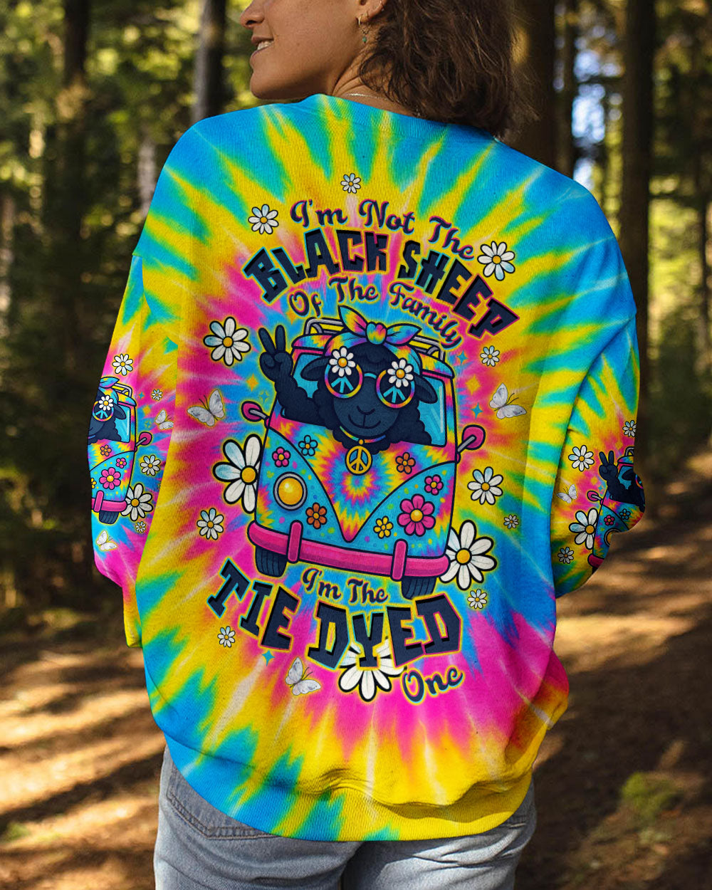 I'M NOT THE BLACK SHEEP TIE DYE BUS ALL OVER PRINT  - TLTW1509253