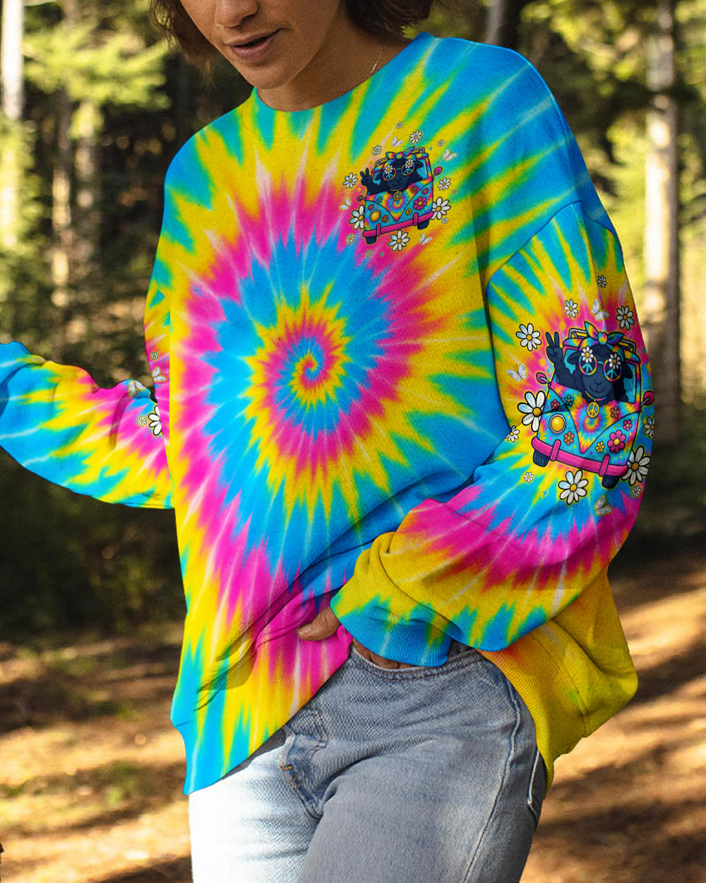 I'M NOT THE BLACK SHEEP TIE DYE BUS ALL OVER PRINT  - TLTW1509253