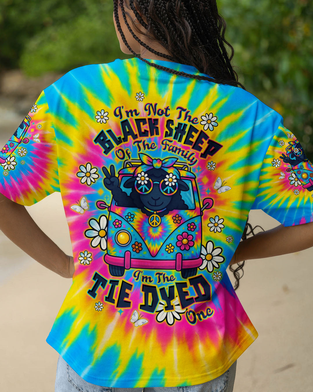 I'M NOT THE BLACK SHEEP TIE DYE BUS ALL OVER PRINT  - TLTW1509253