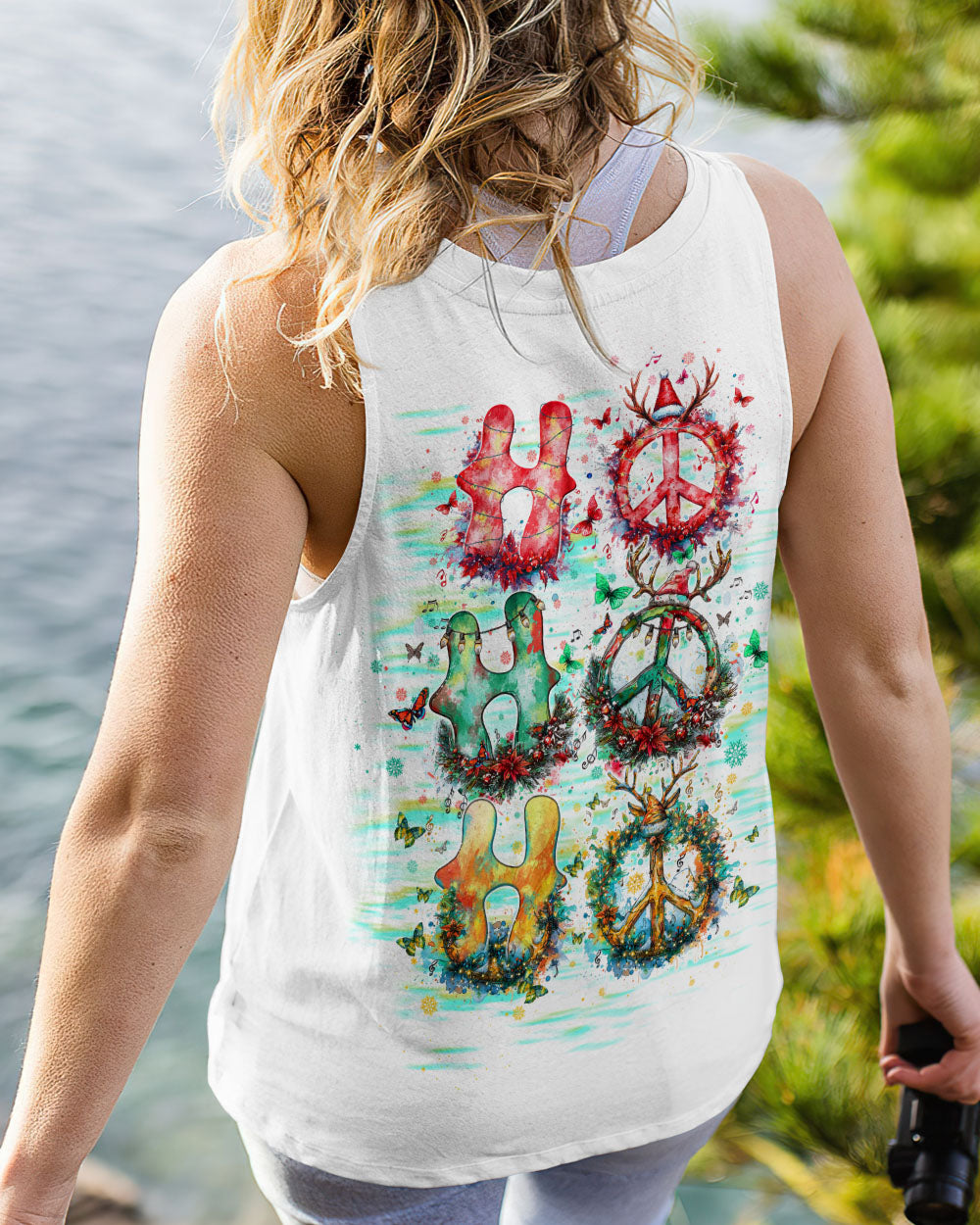 HOHOHO PEACE SYMBOL CHRISTMAS ALL OVER PRINT - TLTW1510242