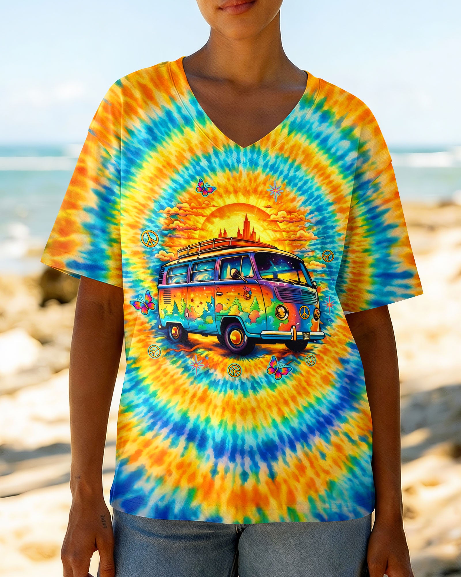 RUNNING AGAINST THE WIND BUS SWIRL ALL OVER PRINT  - TLTW1603261