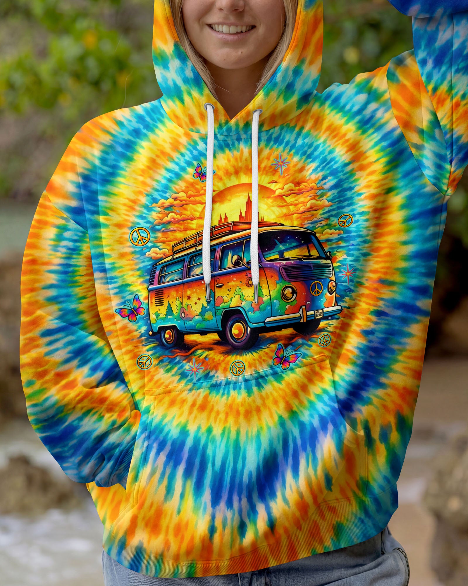 RUNNING AGAINST THE WIND BUS SWIRL ALL OVER PRINT  - TLTW1603261