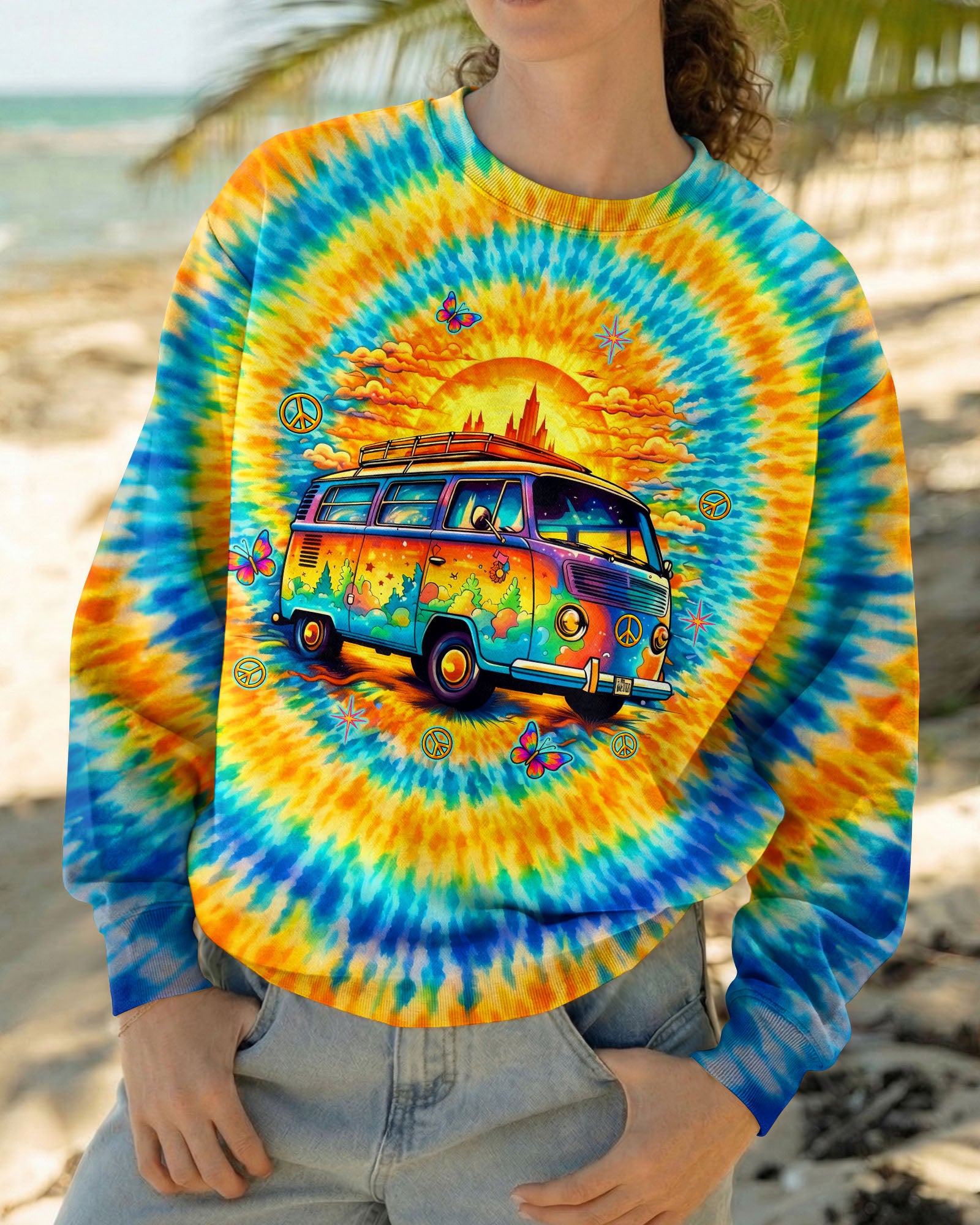 RUNNING AGAINST THE WIND BUS SWIRL ALL OVER PRINT  - TLTW1603261