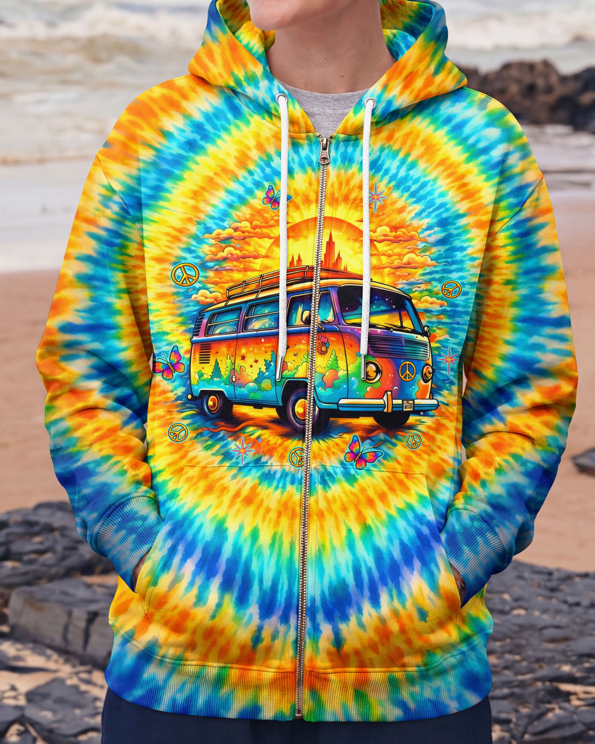RUNNING AGAINST THE WIND BUS SWIRL ALL OVER PRINT  - TLTW1603261