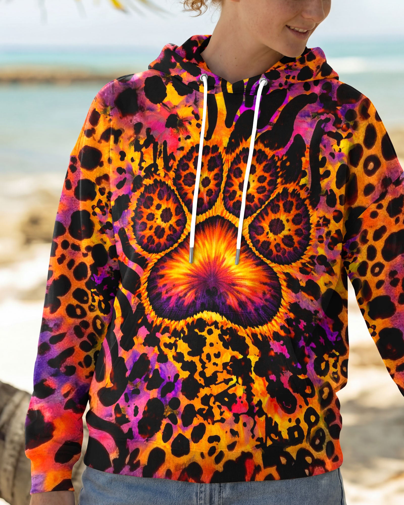 PAW PRINT LEOPARD PATTERN ALL OVER PRINT   - TLTW1603263