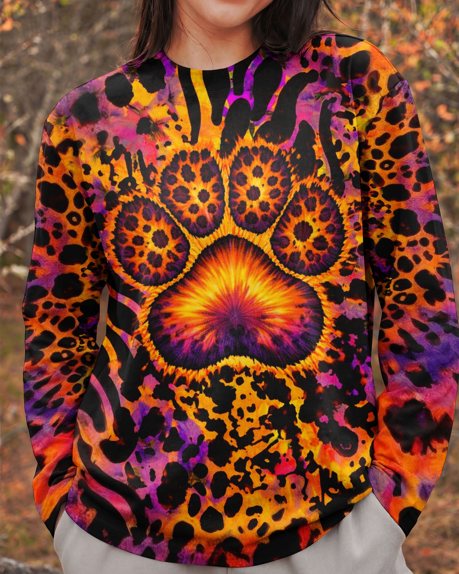 PAW PRINT LEOPARD PATTERN ALL OVER PRINT   - TLTW1603263