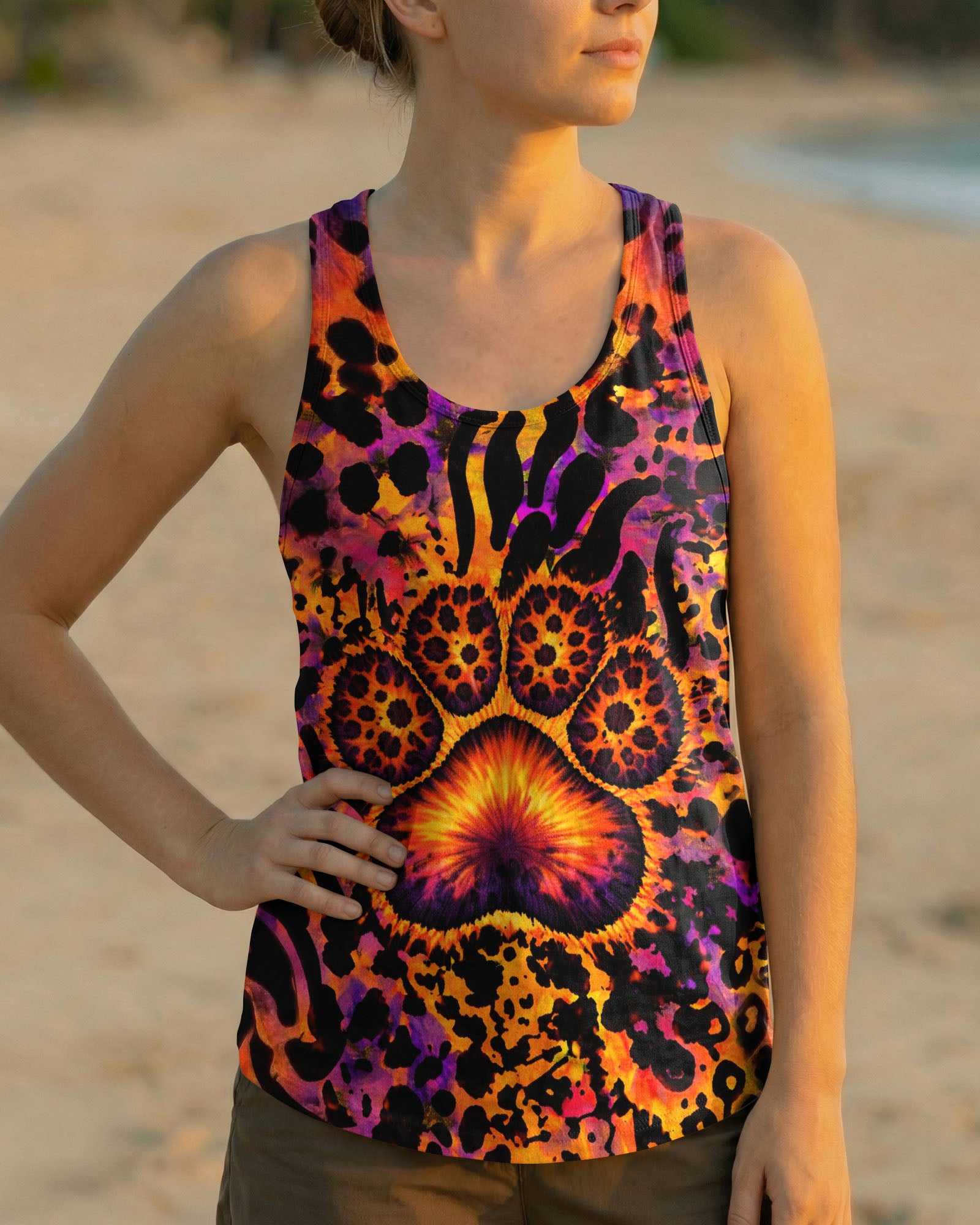 PAW PRINT LEOPARD PATTERN ALL OVER PRINT   - TLTW1603263