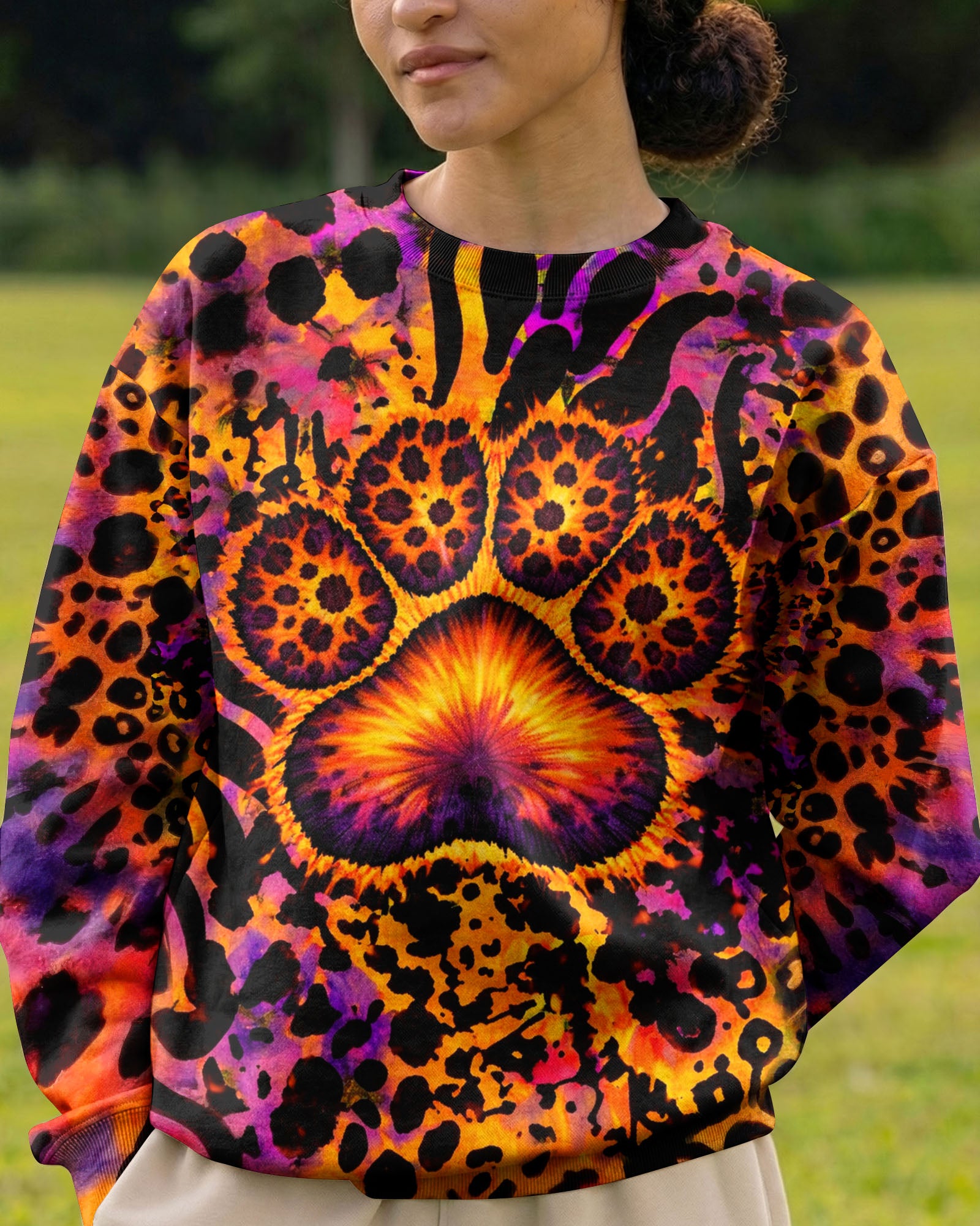 PAW PRINT LEOPARD PATTERN ALL OVER PRINT   - TLTW1603263