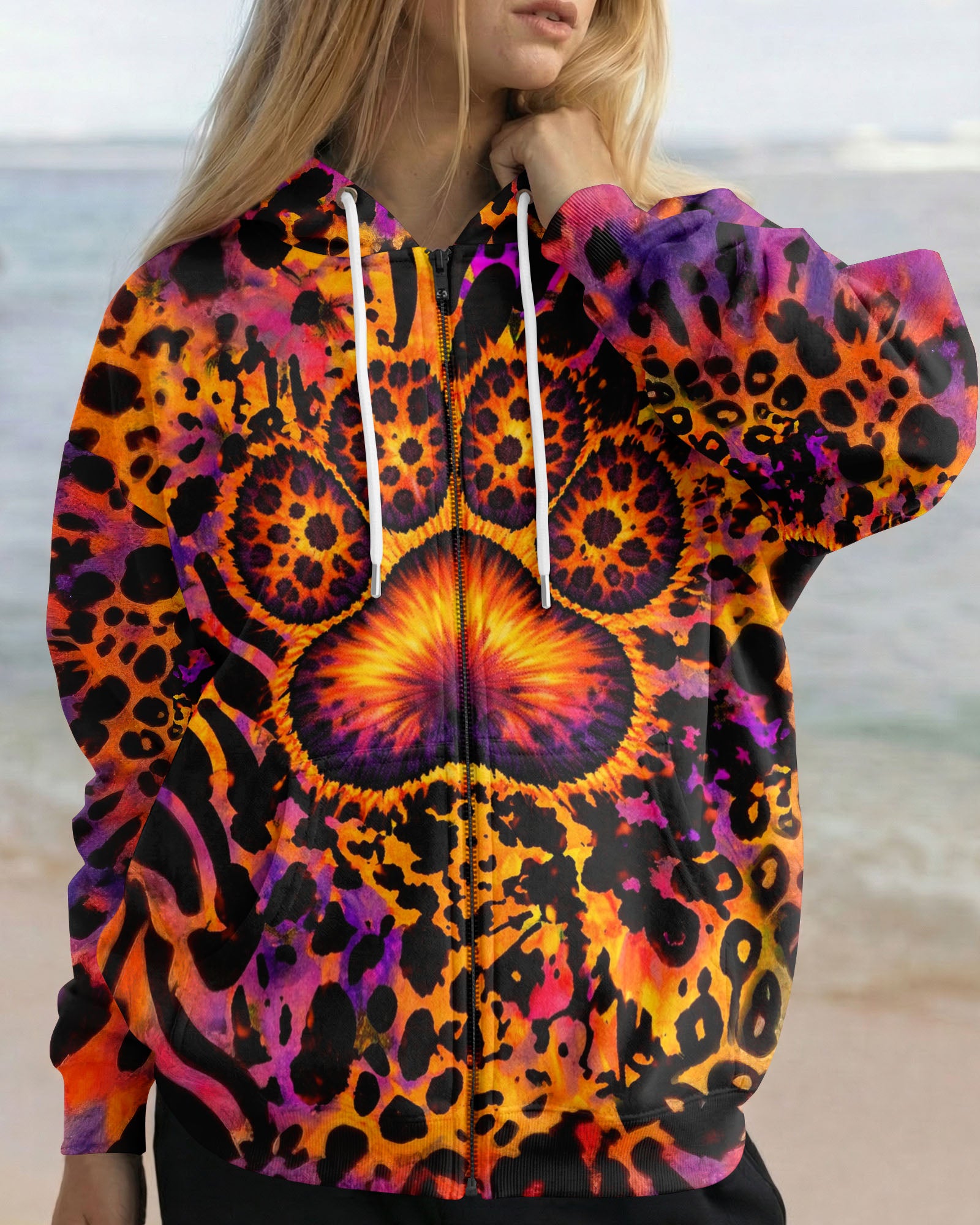 PAW PRINT LEOPARD PATTERN ALL OVER PRINT   - TLTW1603263