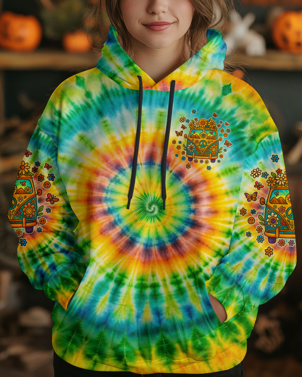 RUNNING AGAINST THE WIND BUS TIE DYE ALL OVER PRINT - TLTW1604252