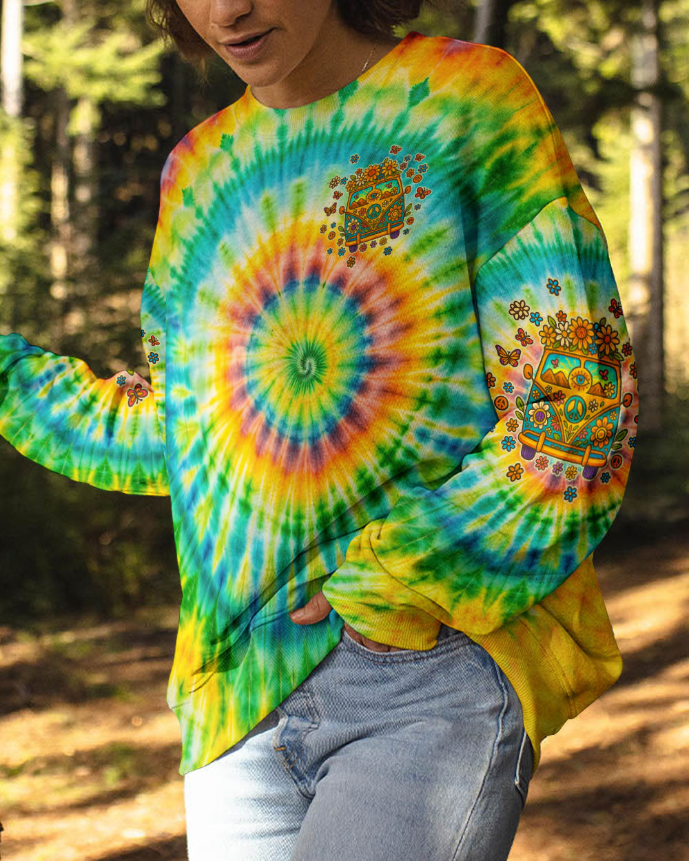 RUNNING AGAINST THE WIND BUS TIE DYE ALL OVER PRINT - TLTW1604252
